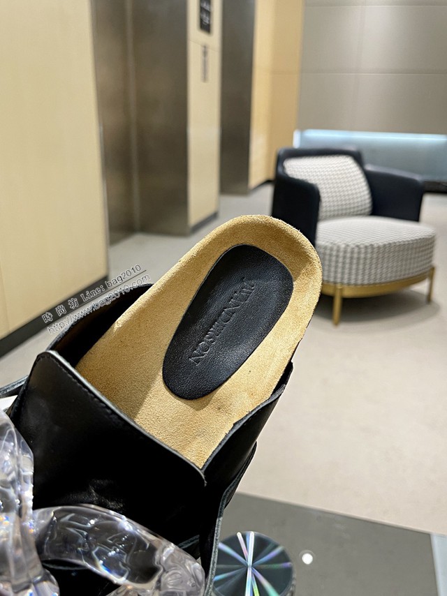 JW Anderson Chain Loafer穆勒透明樹脂扣穆勒鞋 女士半拖鞋 dx3459